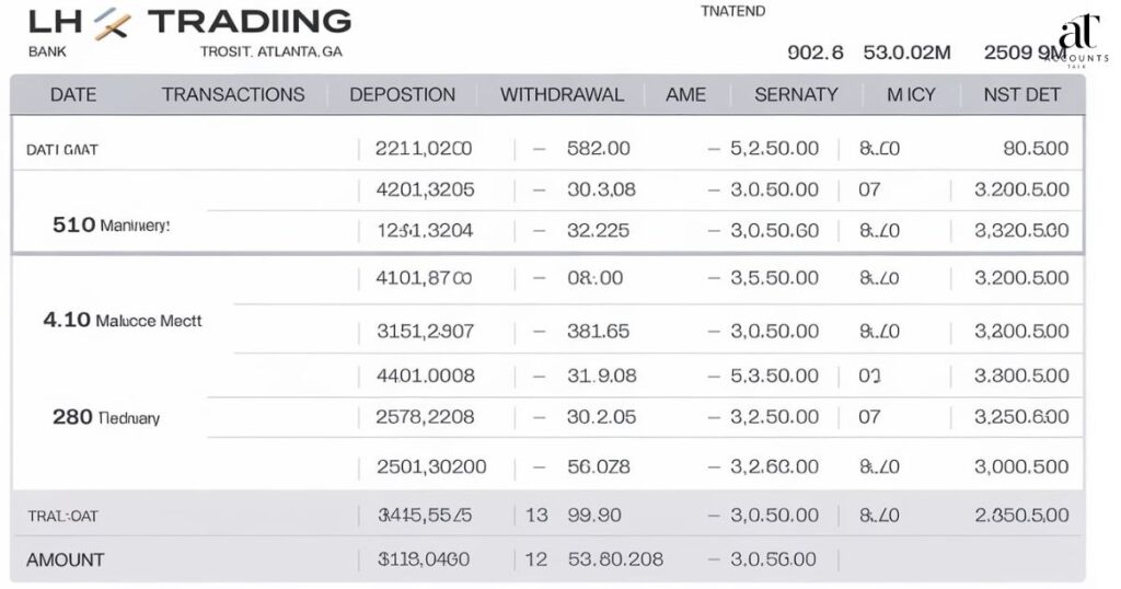 How LH Trading Atlanta GA Appears on Bank Statements