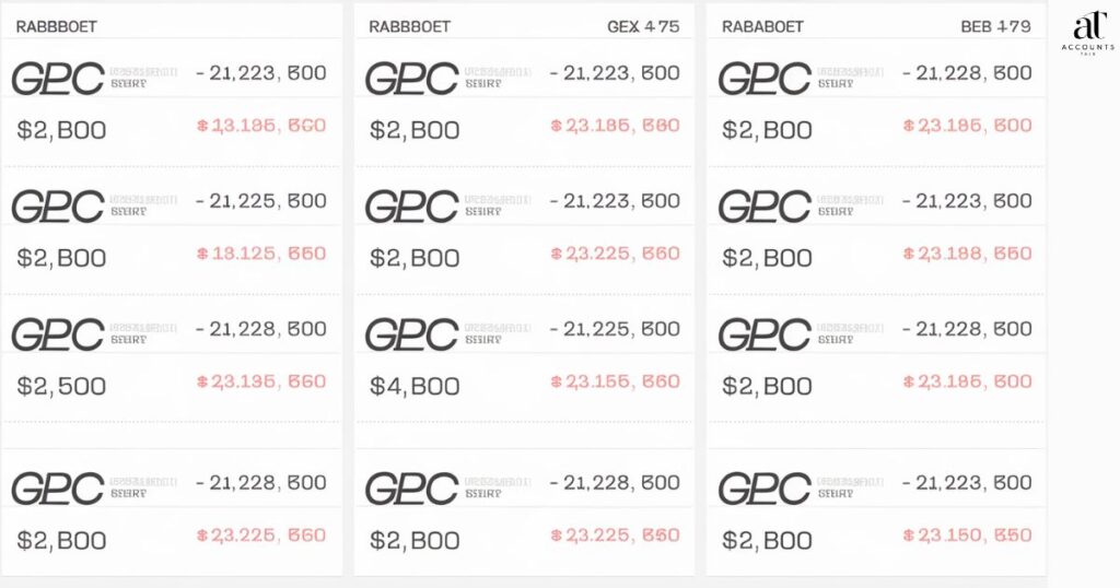 What is the GPC EFT Charge On Bank Statement?